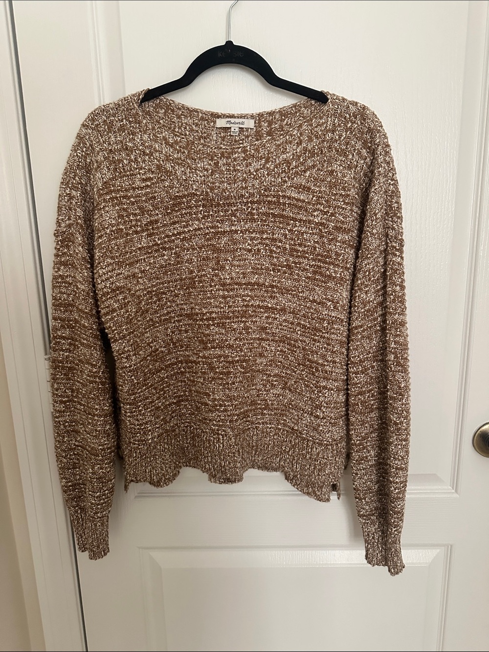 Madewell Marled Camel Crewneck Sweater